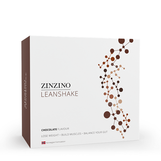 Zinzino LeanShake Chocolate, verpakking met 16 porties maaltijdshake