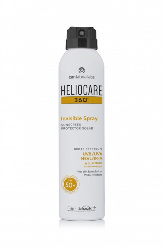 Heliocare 360 Invisible Spray SPF 50+, transparante zonnespray voor het lichaam, 200 ml