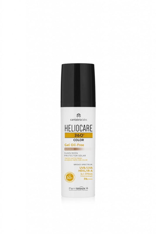 Heliocare 360 Gel Oil-Free SPF 50+ Bronze, getinte zonnegel voor het gezicht, 50 ml