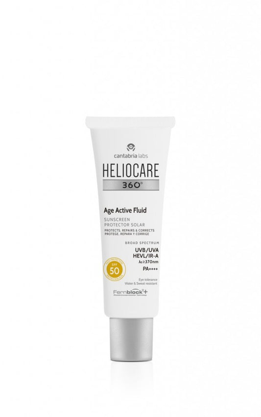 Heliocare 360 Age Active Fluid SPF 50, lichte fluid voor het gezicht, 50 ml