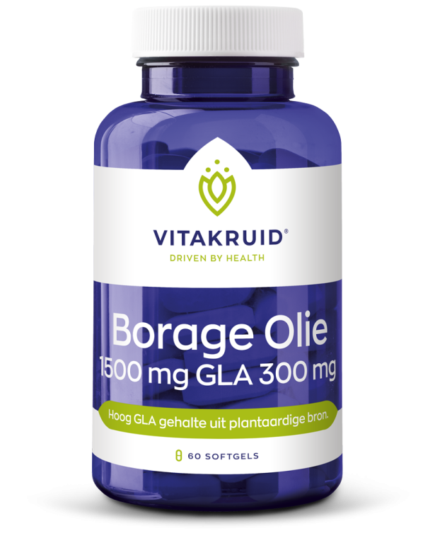 Vitakruid Borage Olie 1500 mg met GLA 300 mg, 60 softgels