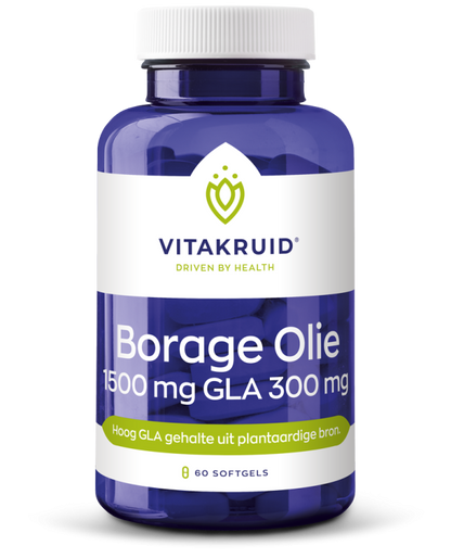 Vitakruid Borage Olie 1500 mg met GLA 300 mg, 60 softgels