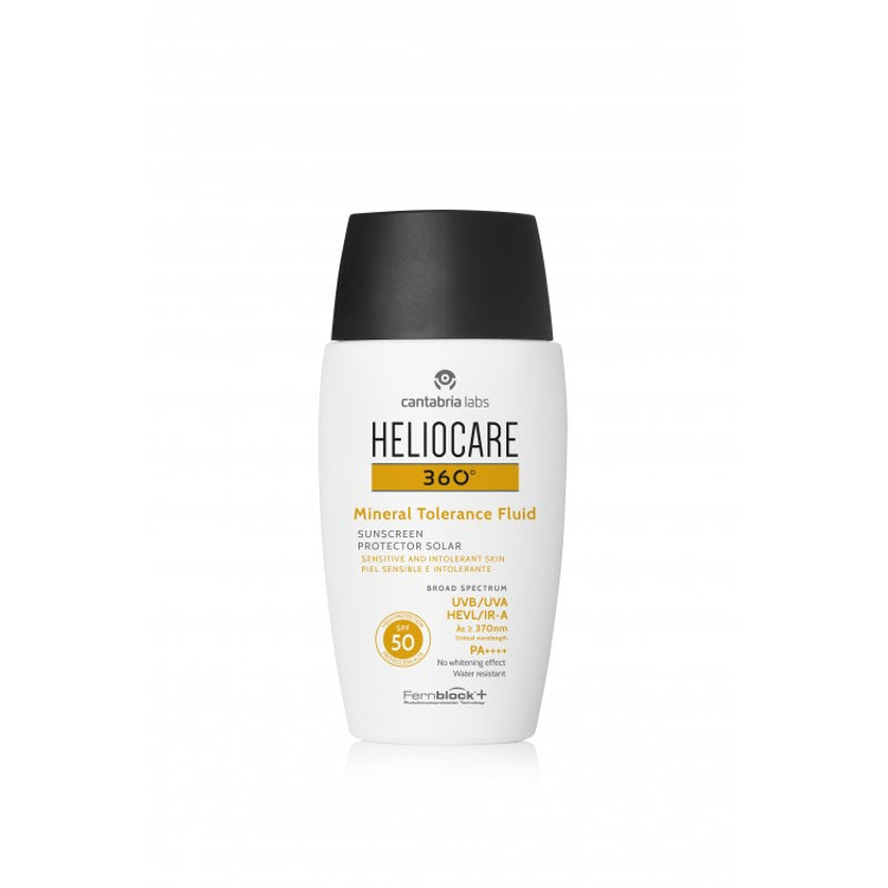 Heliocare 360 Mineral Tolerance Fluid SPF 50 50 ml, minerale zonnefluide voor de intolerante huid