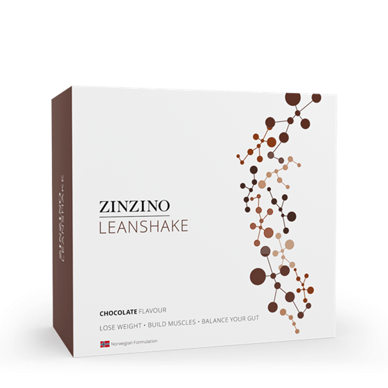 Zinzino LeanShake Chocolate, verpakking met 16 porties maaltijdshake