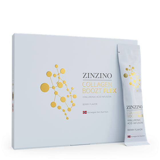 Zinzino Collagen Boozt Flex, doos met tien sachets van 12,8 gram