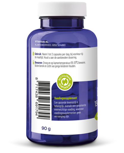 Vitakruid Borage Olie 1500 mg, verpakking en etiket