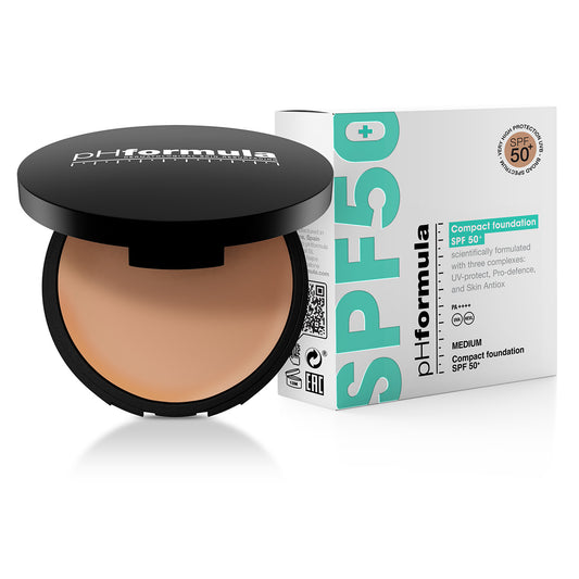 Compact foundation SPF 50+, tint Medium
