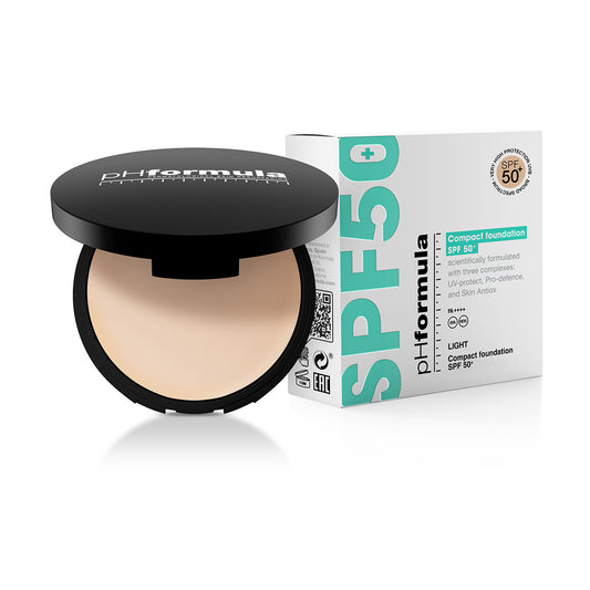 Compact foundation SPF 50+, tint Light