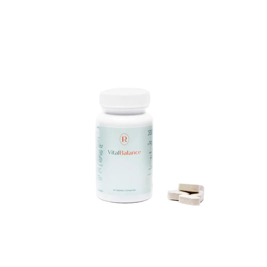 ResetPlus VitalBalance voedingssupplement verpakking op witte achtergrond