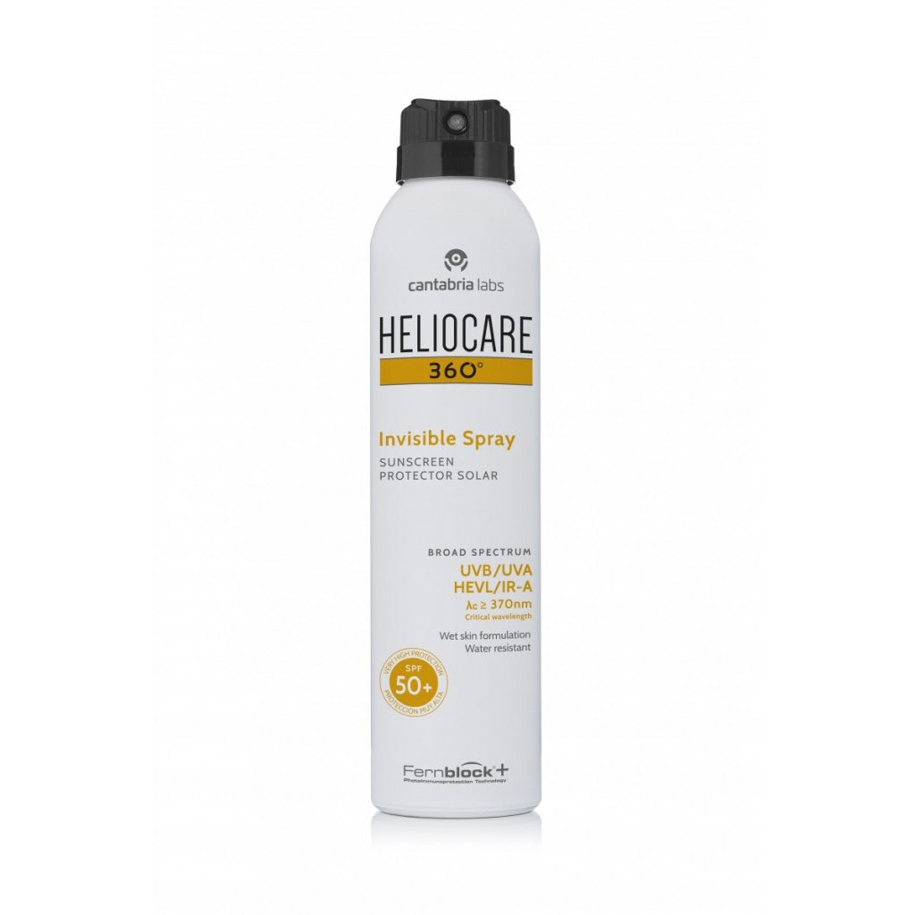 Heliocare 360 Invisible Spray SPF 50+ 200 ml, onzichtbare zonnespray voor gezicht en lichaam