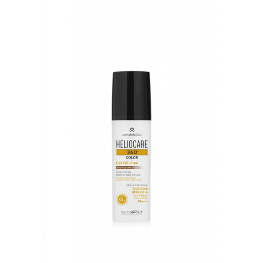 Heliocare 360 Gel Oil-Free SPF 50+ Bronze Intense 50 ml, getinte olievrije zonnegel