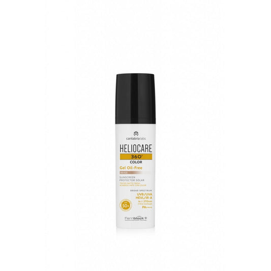 Heliocare 360 Gel Oil-Free SPF 50+ Beige 50 ml, getinte olievrije zonnegel