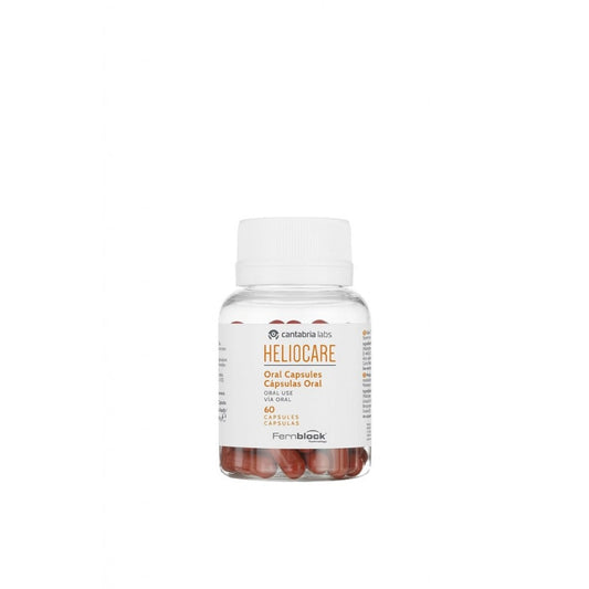 Heliocare Oral capsules 60 stuks, voedingssupplement voor bescherming van de huid van binnenuit