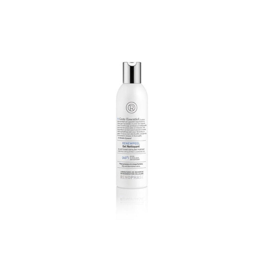 Renophase RenewPeel Cleansing Gel reinigingsgel flacon op witte achtergrond