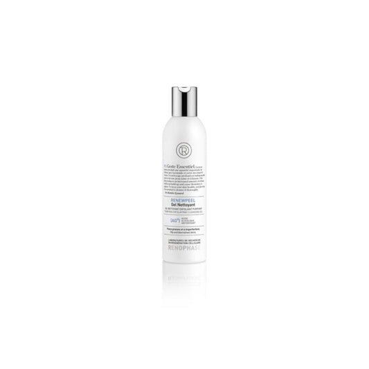 Renophase RenewPeel Cleansing Gel reinigingsgel flacon op witte achtergrond